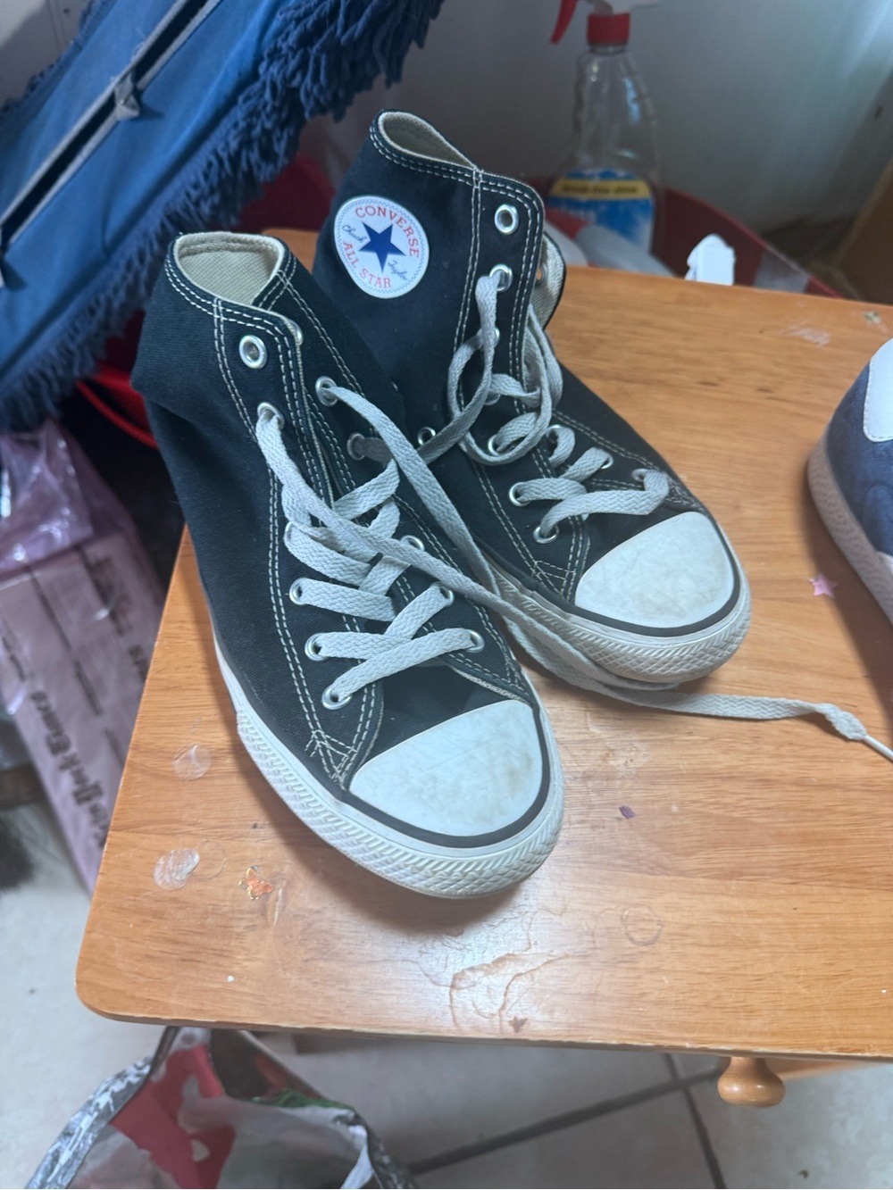 Converse Black and White Kids High Top Sneakers